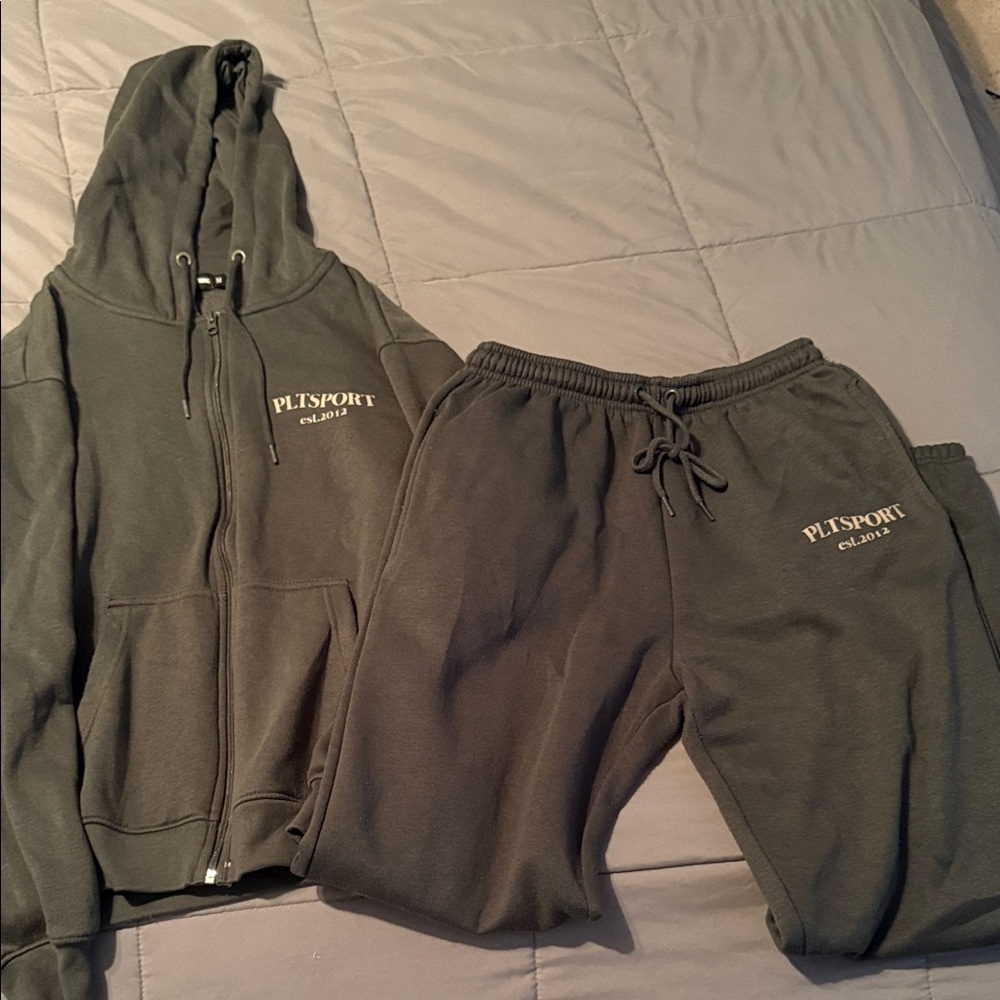 PLTSPORT Olive Hoodie and Joggers Set